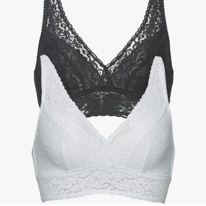 Felina Black and White Lace Bras